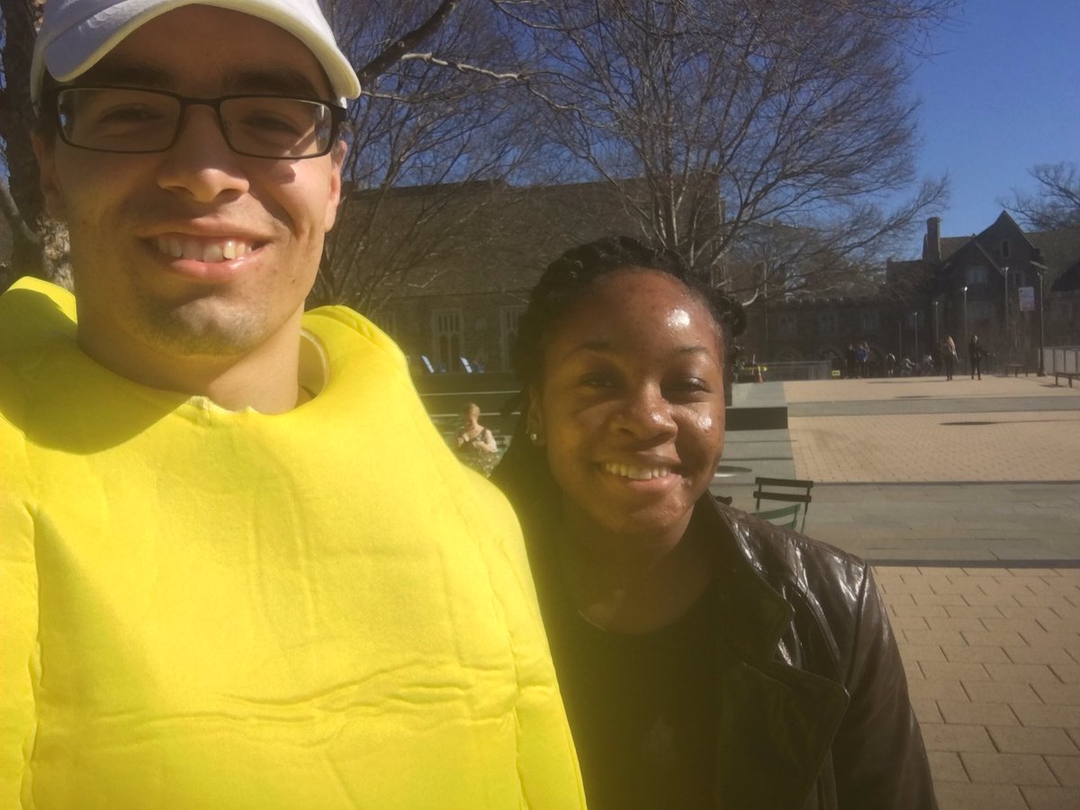 JJMoncus's tweet photo. Doing a #strangerselfie with @_Ehimeee for @AaronDinin's @DukeInnovation class about #learningtofail SUPPORT THE KIDDOS https://t.co/pZwUR7oldW