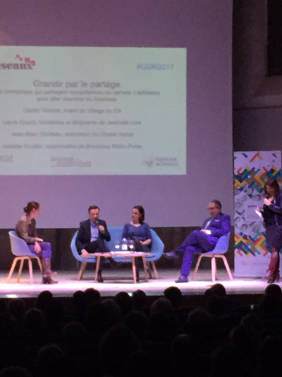 MarieBessoud's tweet photo. "Grandir par le partage" #cocreer #partage un lieu pour développer son activité #gdr2017 #synergies https://t.co/DOMETh2ZVS