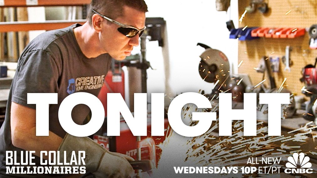 CNBCAmbition's tweet photo. Get excited!

An all-new #BlueCollarMillionaires, narrated by @thetimmcgraw, is coming your way TONIGHT at 10p ET/PT on CNBC! https://t.co/3ilpRGlbpz