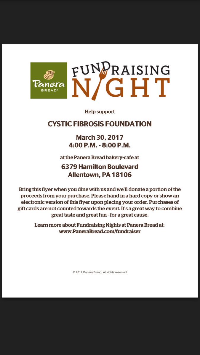heyycarrrrr's tweet photo. Hey everybody prolong my life expectancy and head to Panera on march 30th! Proceeds benefit the cystic fibrosis foundation RT 2 save my life https://t.co/eLuJluNoIj
