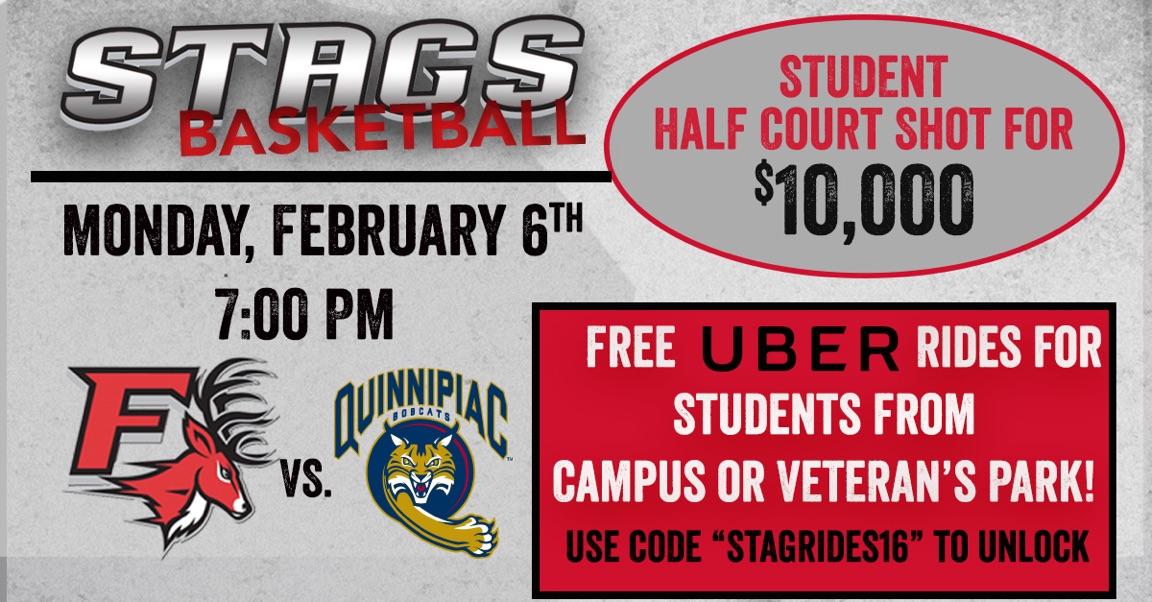StagsStands's tweet photo. BE AT THIS GAME! Great promotions and a nearby rival, let's show Quinnipiac who's the boss around here! #StagsUp https://t.co/Uarkn40vyP