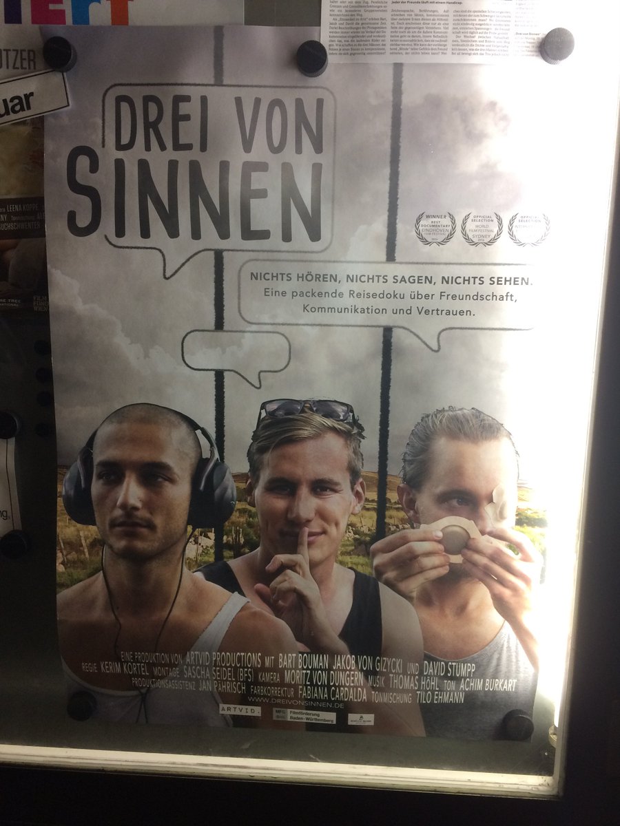 It's great to walk by a cinema in a foreign town and to see a poster of a movie you've composed music for in the window :) dreivonsinnen.de