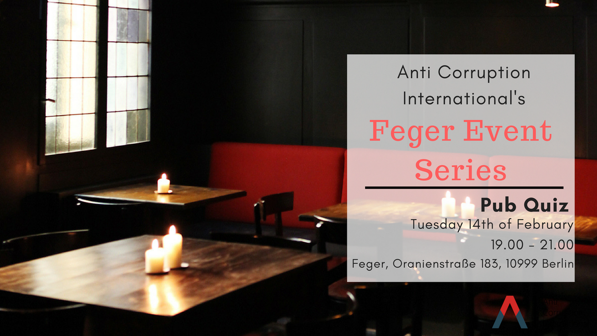 AntiCorruptIntl's tweet photo. We're calling on all bright #Berlin brains to join us for a challenging evening of fun: https://t.co/YF9CatgNuF https://t.co/VZov1UlHhE
