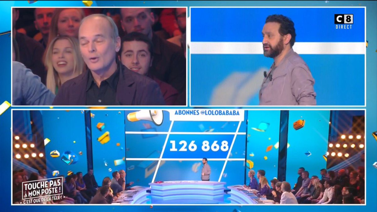 TBT9_W9's tweet photo. 200k followers pour @lolobababa et il revient demain ok ? #TPMP https://t.co/C3FJSUaTPG