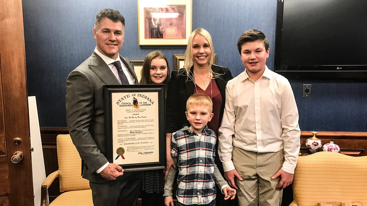 Colts's tweet photo. Indiana's newest recipient of the Sagamore of the Wabash Award, the State's highest civilian honor. https://t.co/Rmb7VdFmgf