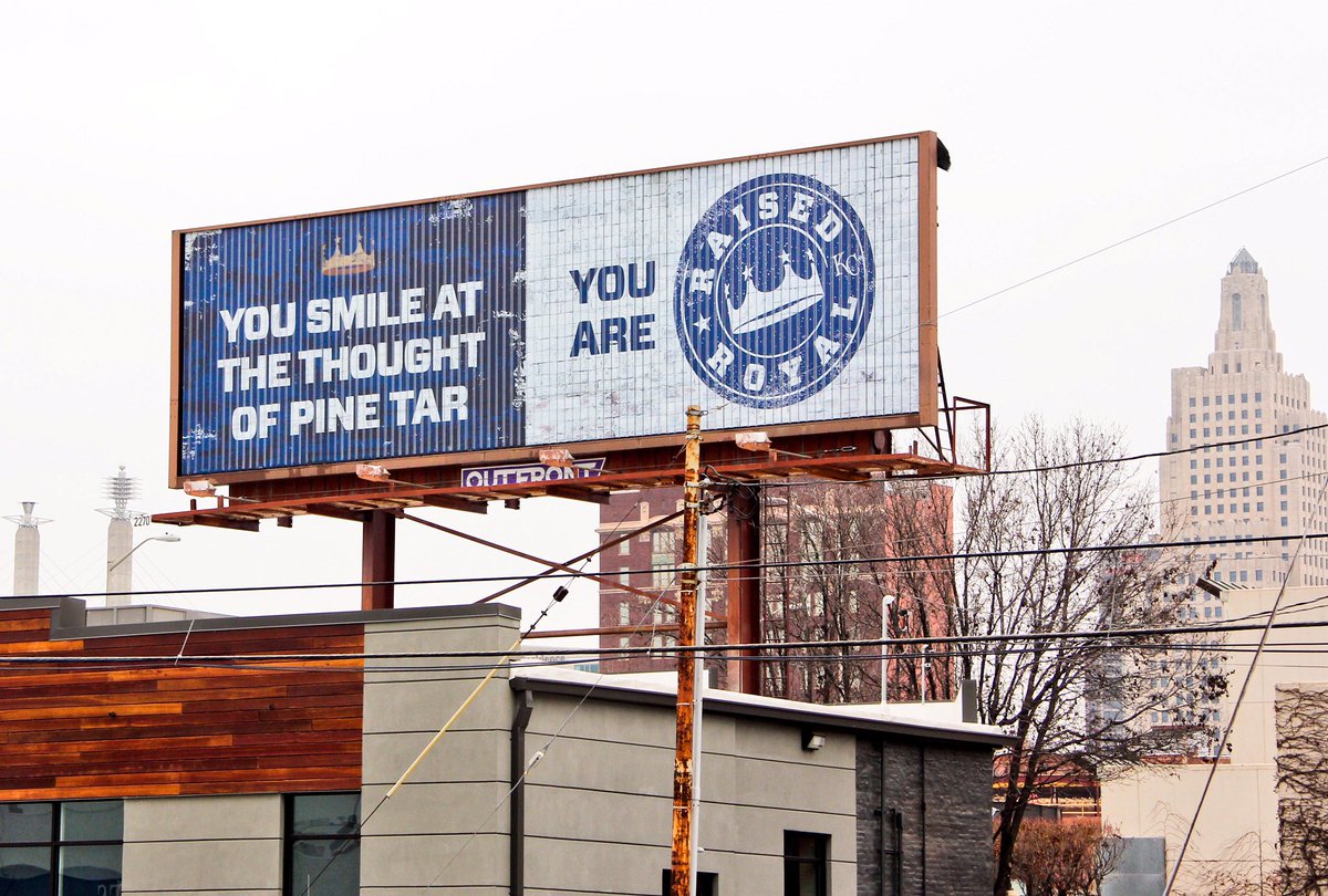 Royals's tweet photo. Check out our new #RaisedRoyal rotating board at 19th &amp; Grand that launched in conjunction with today's campaign announcement. https://t.co/KJb2bQV9gC