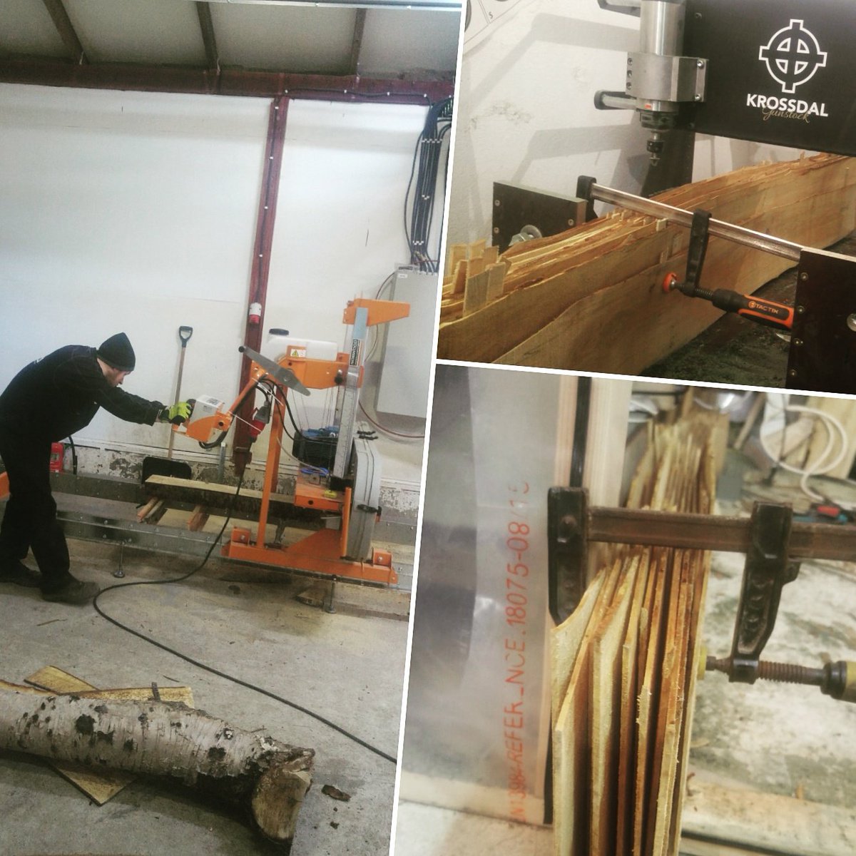 krossdal's tweet photo. We're making our own laminate wood blanks. #icelandicbirch #krossdal #gunstock #gunsmith #stockmaking #birch #laminate #woodblank https://t.co/KoQ3JMCSqv