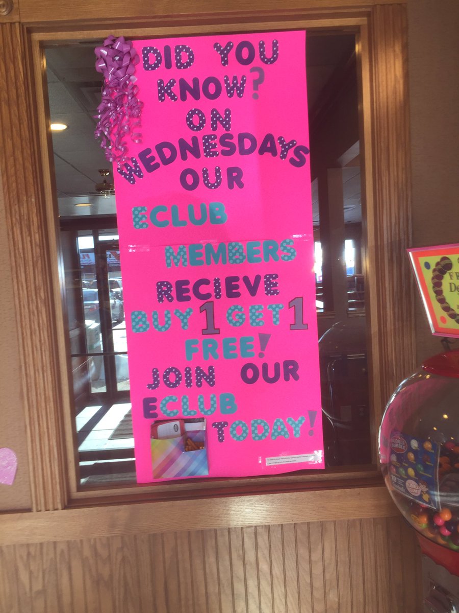 Buy 1 get one free entrees every Wednesday if you sign up for our EClub