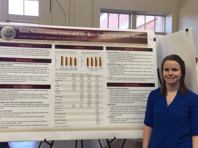 Katelyn Graves,faculty from our School of Physician Assistant Studies, presented her research poster today at the 13th Annual Research Fair