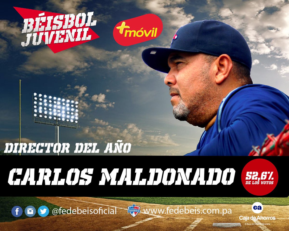 Carlos Maldonado de Panamá Este, fue electo Director del Año del #BéisbolJuvenil en una cerrada votación. ¡Felicidades Profe Maldonado!