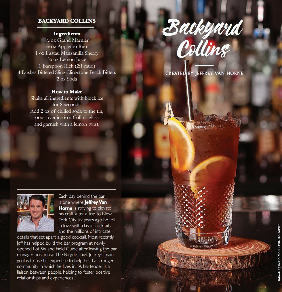 Halifax's Jeff Van Horne presents his "Backyard Collins" inspired by Grand Marnier &amp; Bittered Sling Bitters. Recipe: 📸 #LeGrandSling