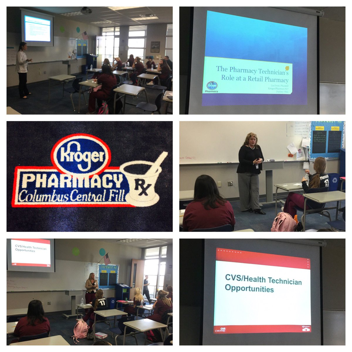 TollesPharmTech's tweet photo. Informative guest speakers - and future employers! Thanks to @cscc_edu for organizing our speakers from @kroger @cvspharmacy @TollesTech https://t.co/vzccZcoIR6