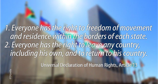 Dhpedia Derechos Humanos Everyone Has The Right To Freedom Of Movement And Residence Within The Borders Of Each State Art 13 Realdonaldtrump T Co U76maq60f2 Dhpedia Derechos Humanos Everyone Has The Right To Freedom Of Movement And Residence Within The Borders Of Each State Art 13 Realdonaldtrump T Co U76maq60f2