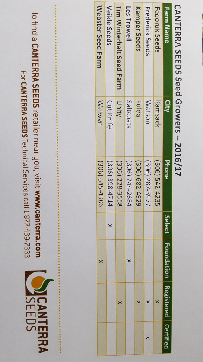 SeCanLauren's tweet photo. Looking for a CWRS #wheat that will stand up for u? Give 1 of these gr8 #Sask growers a call about AAC Connery MR to #FHB #awnless #plant17 https://t.co/2WdpzOO7gn