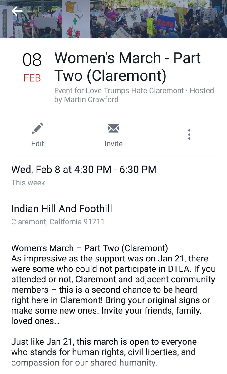 MartinClimber's tweet photo. Join #LoveTrumpsHate Claremont this Wednesday! Local media and congresswoman Judy Chu have been invited! Let's be heard everyone!! https://t.co/NCyvg34GSG
