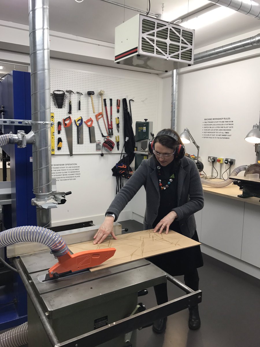 WiniKnight's tweet photo. Model Maker Mike knows his stuff on health and safety - in safe hands. #workshopinduction #modelmaking @FCBStudios https://t.co/OuZzO3ImLv