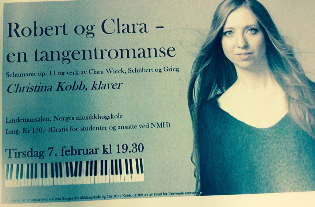 ChristinaKobb's tweet photo. Velkommen til å høre mitt New York debut-program på Norges musikkhøgskole i morgen kl 19.30! https://t.co/umigDCTItr