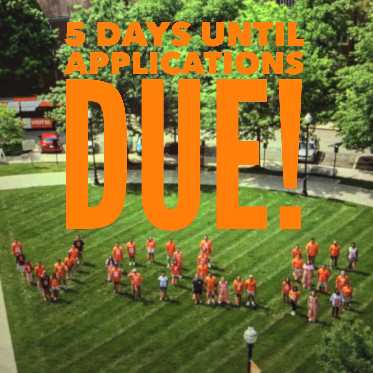 Deadlines are approaching quick! Get your application in NOW!