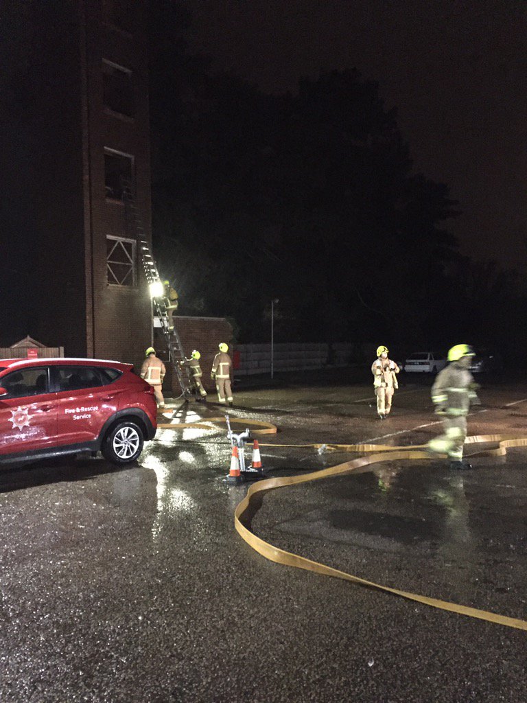 StortfordFire's tweet photo. Crew in tonight for extra drills to support our new Firefighters development, Their working as hard as it's raining! https://t.co/HQCFKECv3t