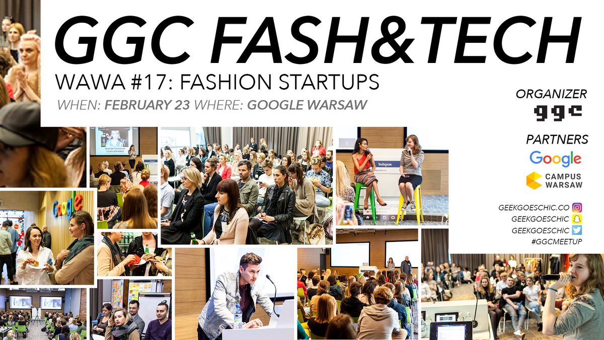 geekgoeschic's tweet photo. #ggcmeetup: fashion startups is coming to town. Thanks @campuswarsaw and @google for your support! #fashiontech https://t.co/s7hcT9CdhH https://t.co/aFxPI0mRME