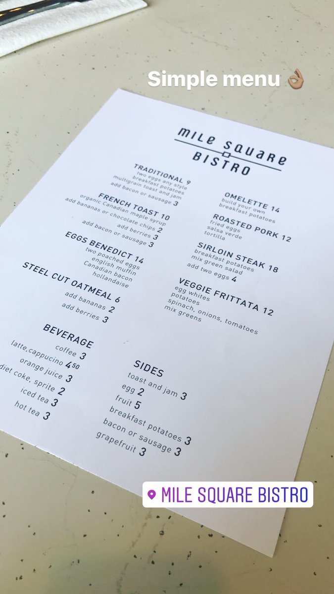 EatHereCo's tweet photo. Ask for the "off the menu" items when visiting recently opened Mile Square Bistro. Thank us after you do. 

https://t.co/9Gt0Wh17Xl https://t.co/WgGGbdNFxj