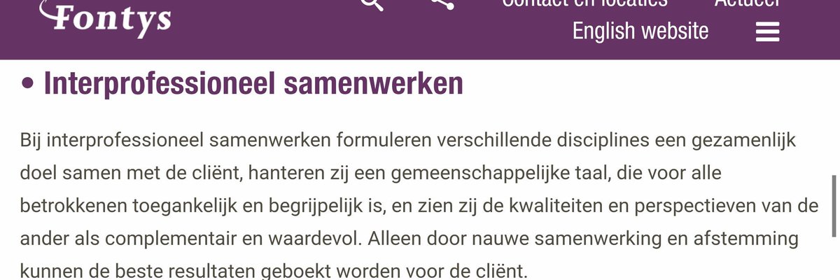 Échte samenwerking Logopedie, Fysiotherapie, Podotherapie, Orthopedische Technologie en Medische Beeldvorming. Wat volgt? @FontysFPH #IP