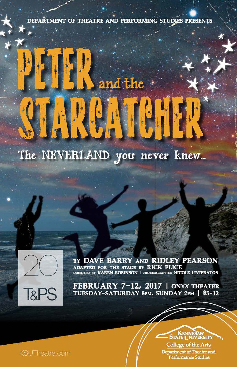 ksuarts's tweet photo. Opening Night for Peter and the Starcatcher is Tuesday, February 7 at the Onyx Theater. $5-$12. 8 p.m. https://t.co/af2UOxni4I https://t.co/jVFrnkcMAl