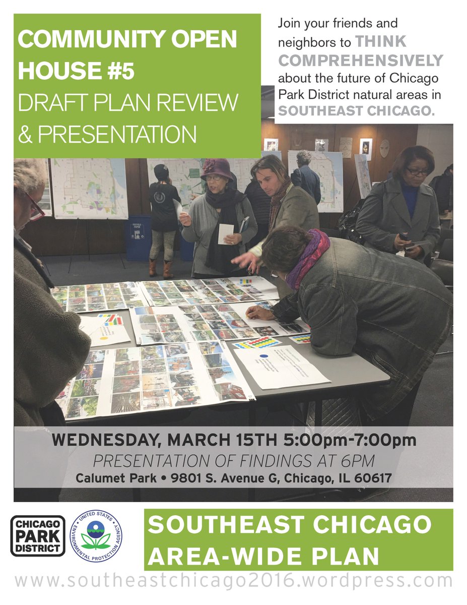 calumetheritage's tweet image. Join @ChicagoParks 3/15 for FINAL public open house meeting to talk about the future of Park District natural areas in Southeast Chicago.