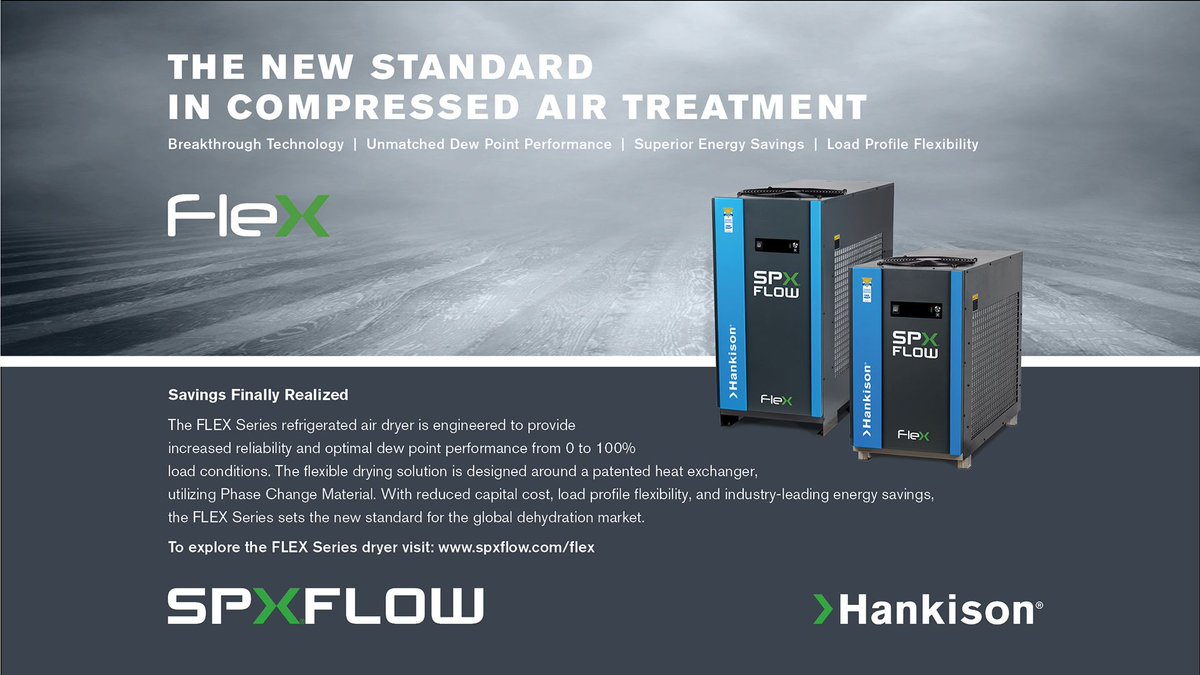 Hankison_Dryers's tweet photo. NEW: FLEX Series refrigerated air dryer, setting a new standard for the dehydration market. Explore the FLEX here: https://t.co/7Jt9xekTQ3 https://t.co/uBakKfTDjI