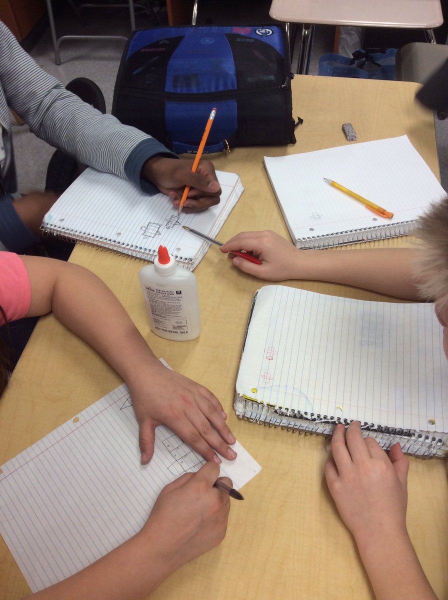 MrsSmithNavo's tweet photo. Adv #math ss #collaborating to create a rectangular prism and a triangular prism with the same surface area. #nmsmath @dentonisd #engaged https://t.co/6CE6YVjbgR