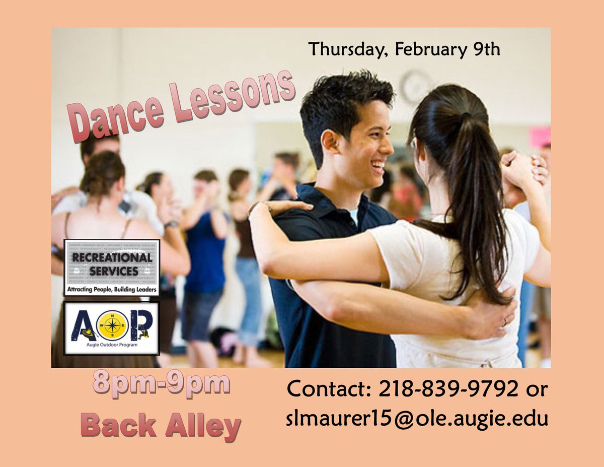 Dance Lessons this THURSDAY, February 9th! 8pm-9pm in the Back Alley!
