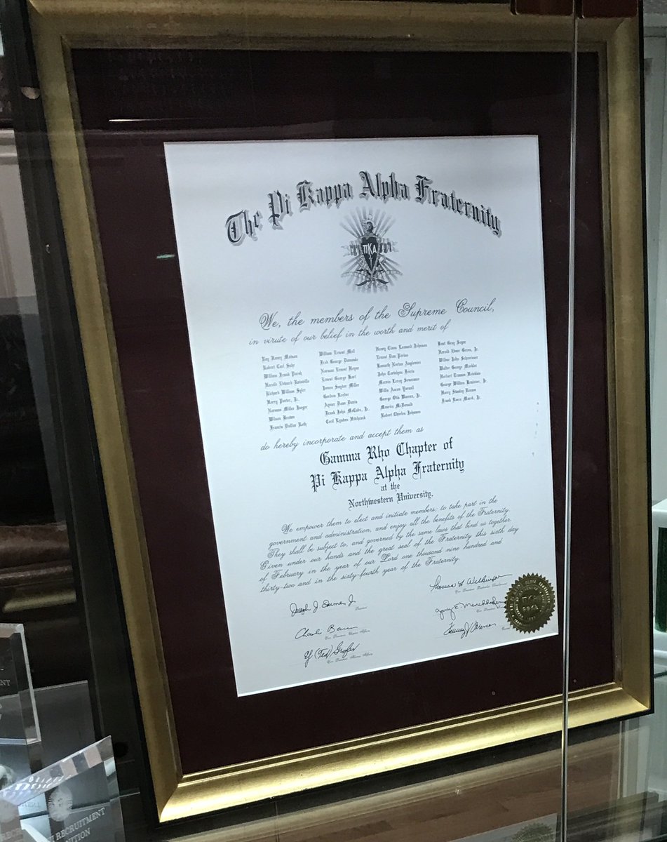 Here's our original charter from 2/6/1932 before and after restoration &amp; a new frame!!