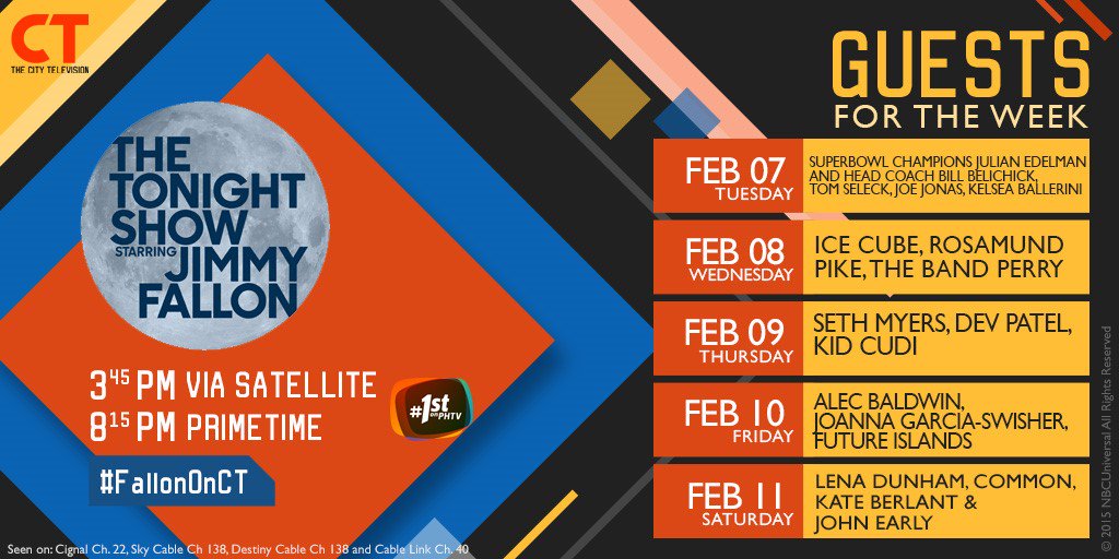 CTchannel's tweet photo. We've got #Superbowl Champions, #Grammys nominees, and so much more this week at #FallonOnCT! https://t.co/azrWoHC6P7
