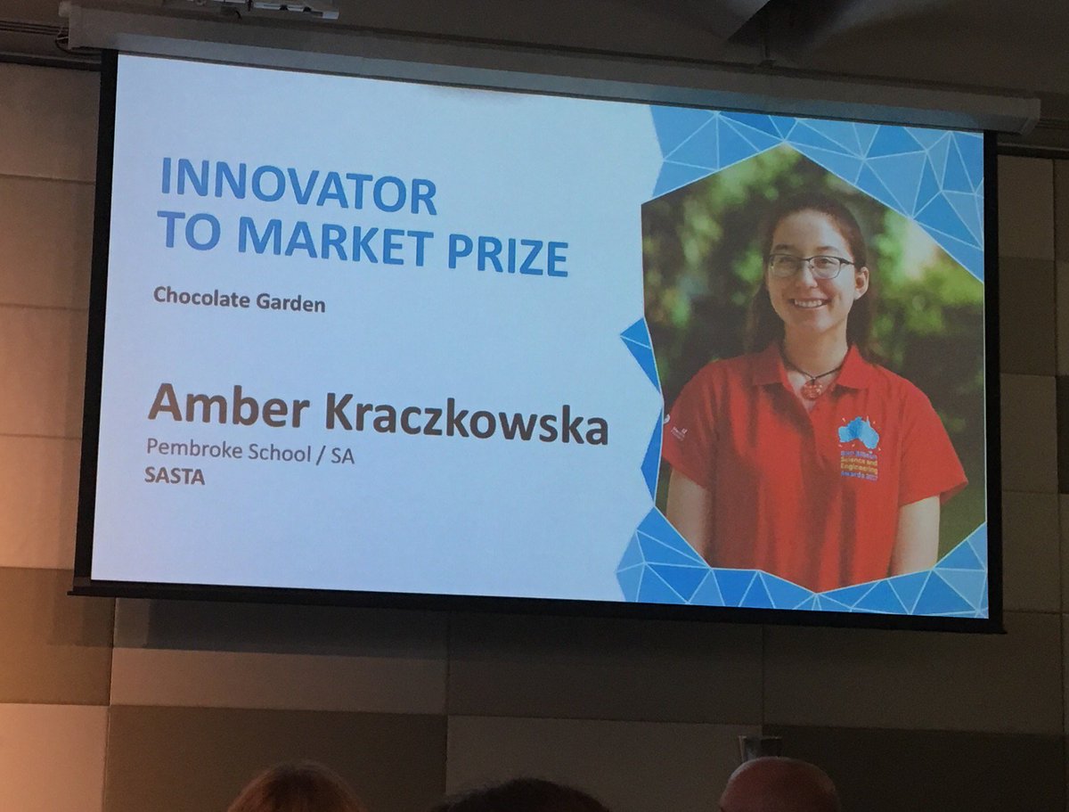 Amber, winner of innovator to market prize, invented system for turning waste from chocolate manufacturing into compost #STEMawards2017