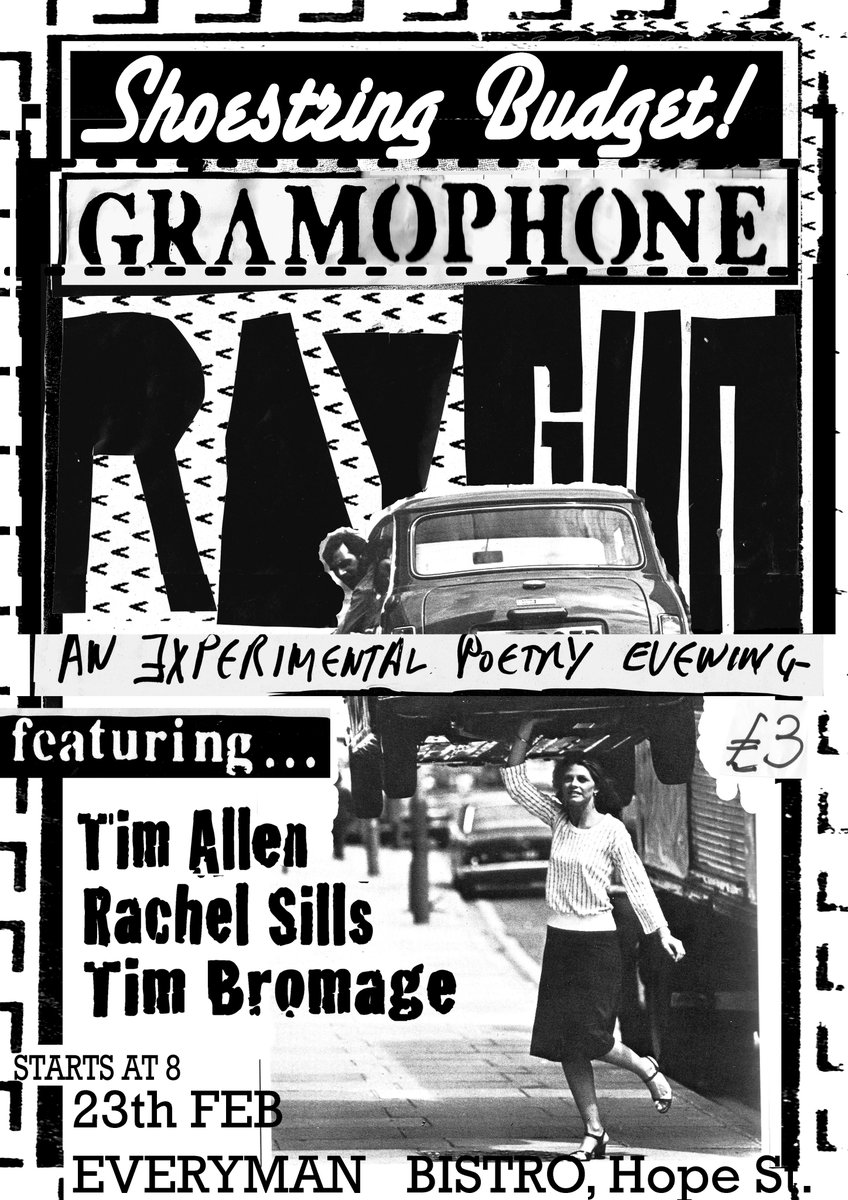 docker2323's tweet image. Gramophone Ray Gun 5 with Tim Bromage, @rachel_sills_ and @tallentw1 23rd February at @EverymanBistro