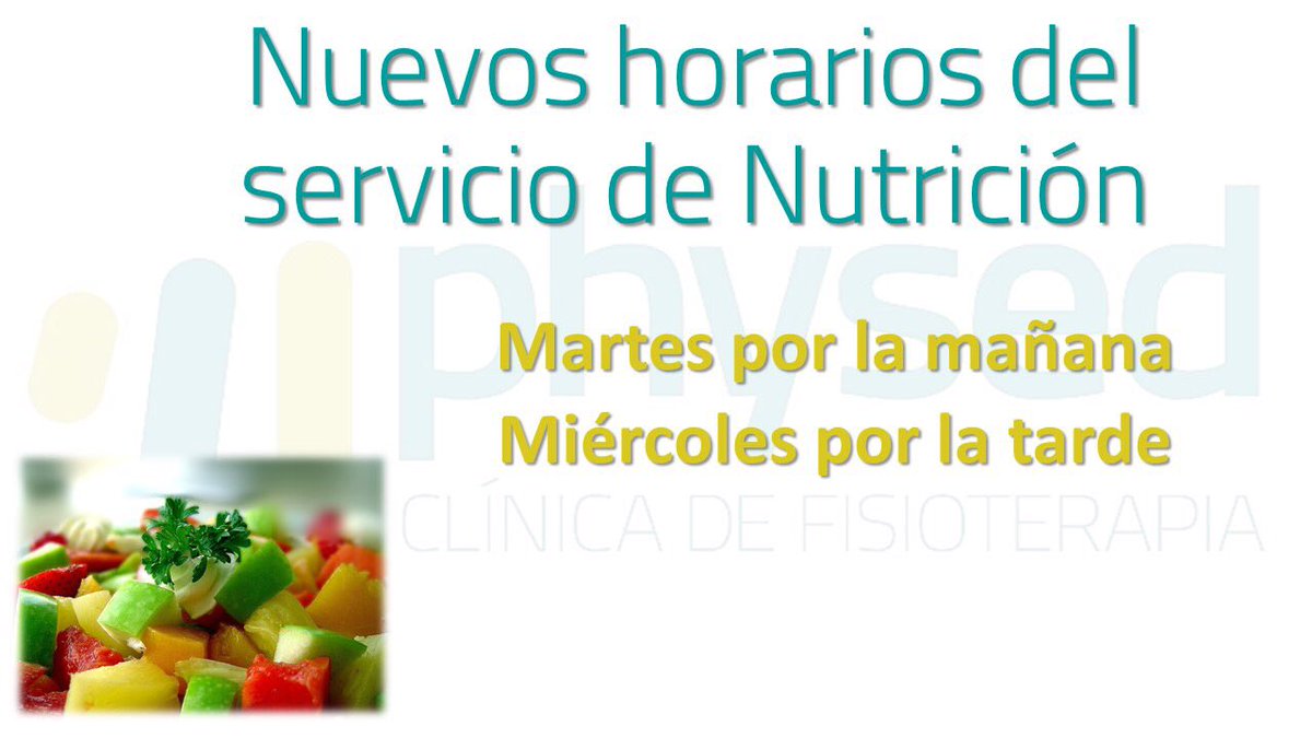 clinica_physed's tweet photo. Cambiamos nuestros horarios del servicio de nutrición para brindarte el mejor servicio #cuidate #physed #physedconsejo #nutricion #salud https://t.co/9gLMdJEO2N