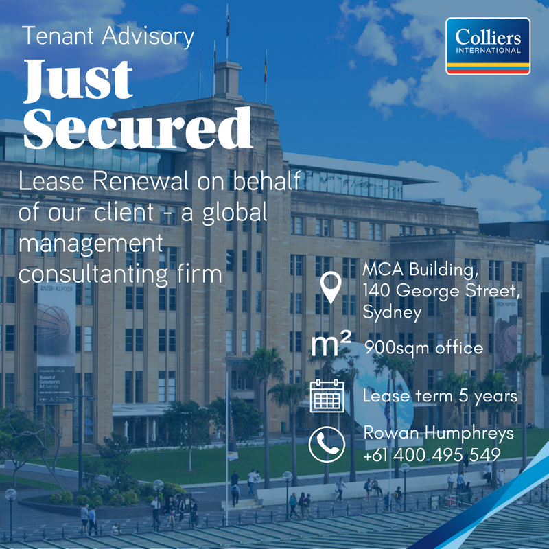 rowanhumphreys's tweet photo. #JUSTSECURED - #officespace for our client in the @MCA_Australia building #TheRocks #Sydney #CRE @ColliersIntAust
https://t.co/9CEEpFHLbM https://t.co/uItLc9b7O0