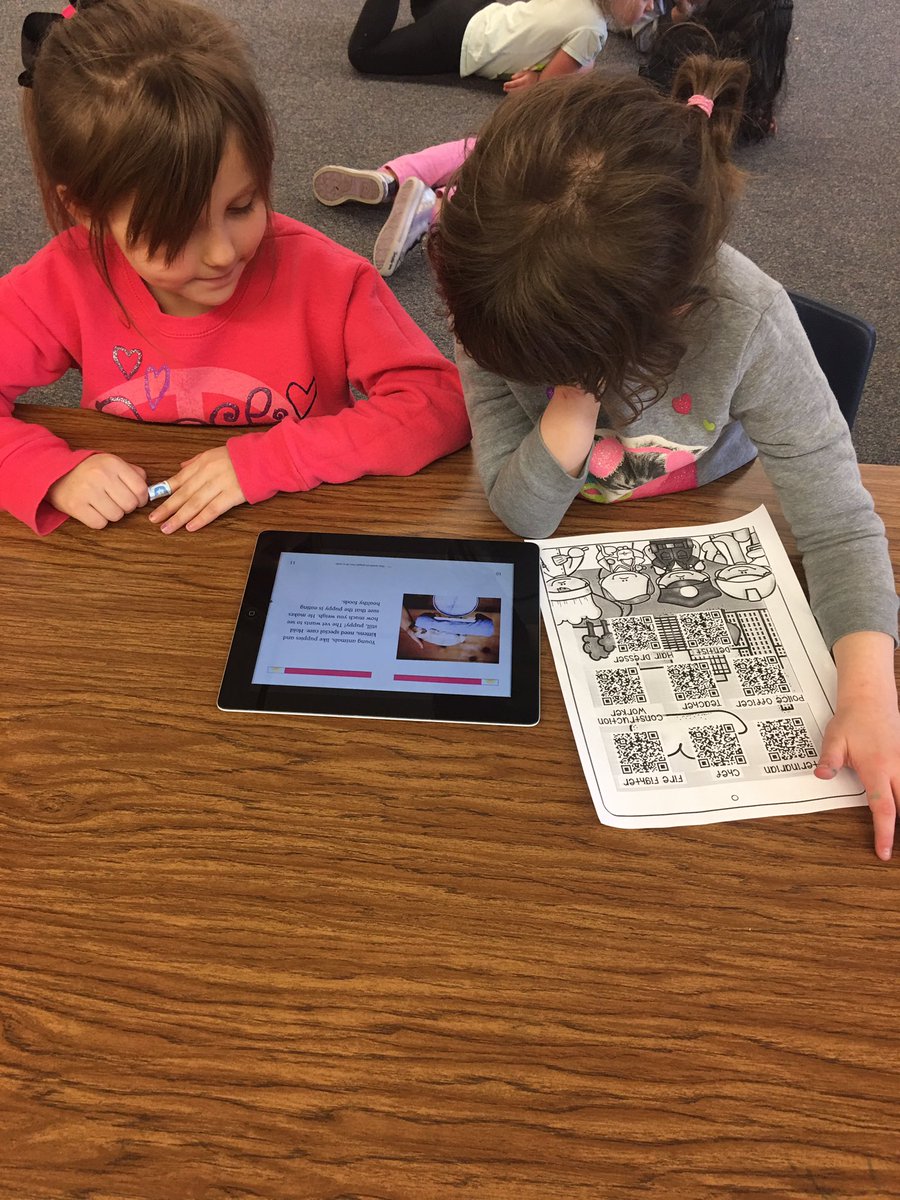 KinderGriffin's tweet photo. We had fun today exploring different community helpers through the use of QR Codes #technology #kinder https://t.co/2NYYHYPX0L