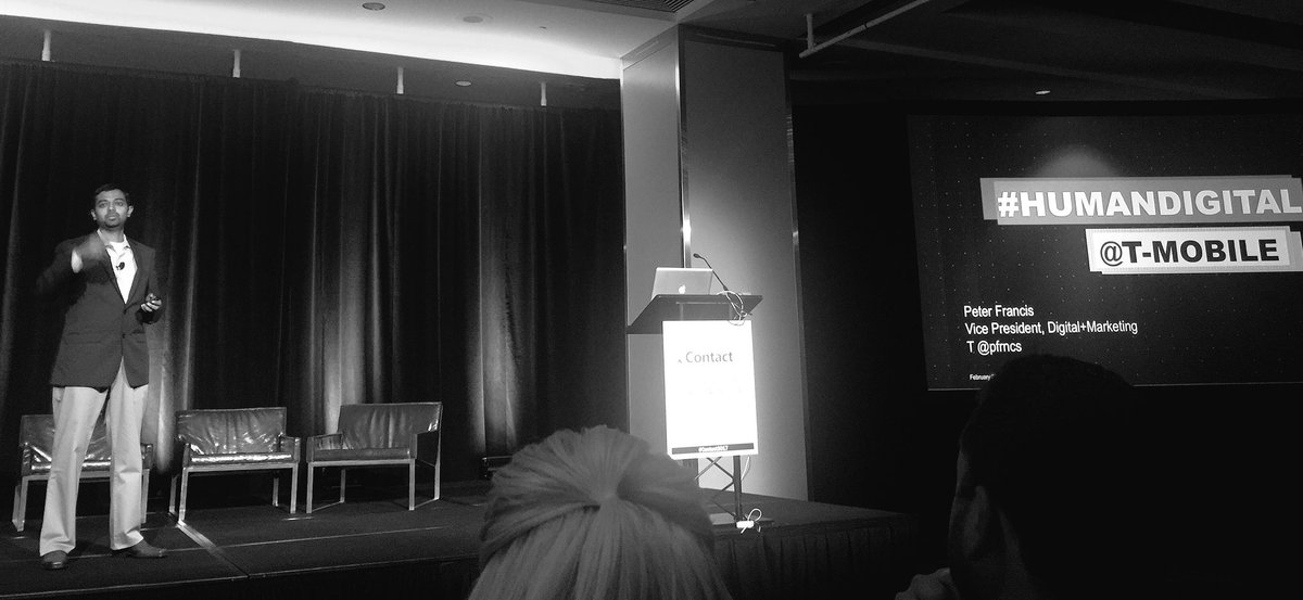 liketherazor's tweet photo. @pfrncs onstage at #contactio discussing the role of "human" touch in the digital experience. @TMobile #WeWontStop https://t.co/vkTBz3ESQm