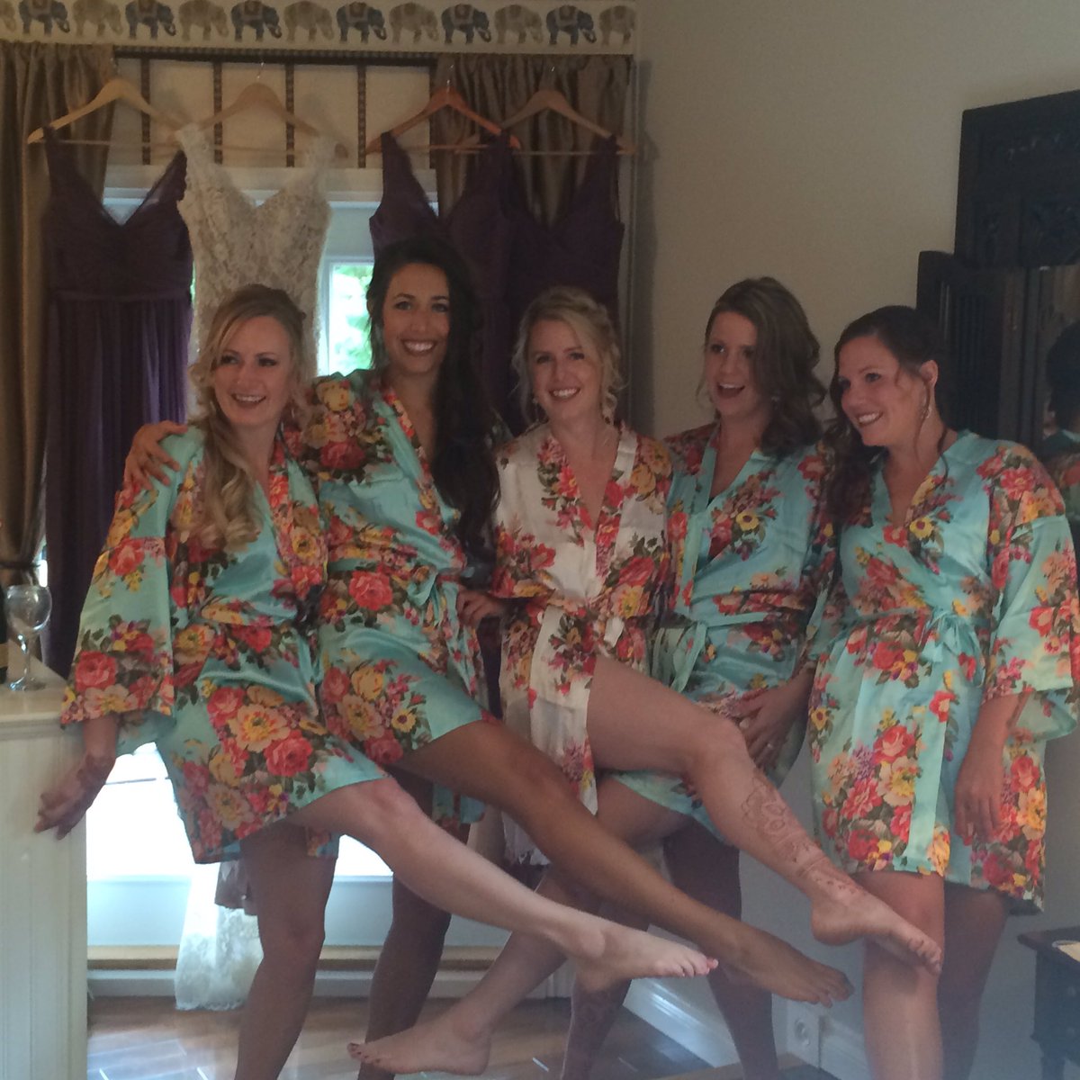 Some great ladies showing off their bridal robes from Pearl Boutique
