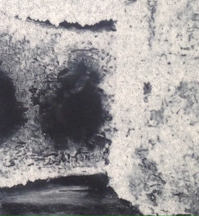 Detail of Monoprint made today at East London Printmakers. #cove #chalk