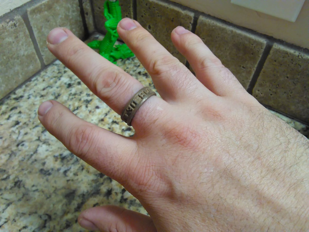 3DPProfessor's tweet photo. If you like it, then you should print a ring from it. #colorfab #brassfill https://t.co/CozlaEv6S1