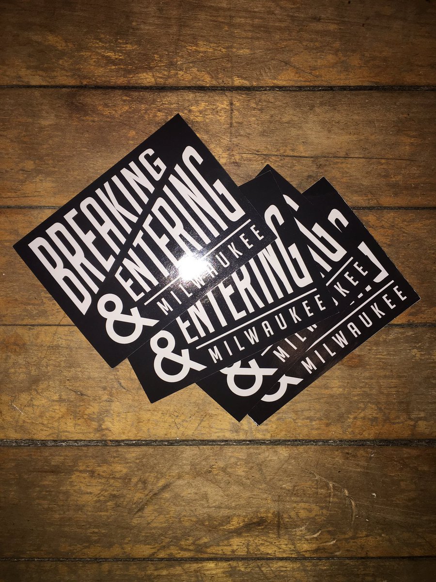 MKEPitPass's tweet photo. Stickers: because we're fans of @BreakinNEnterin, too. https://t.co/cbJLFggNwP