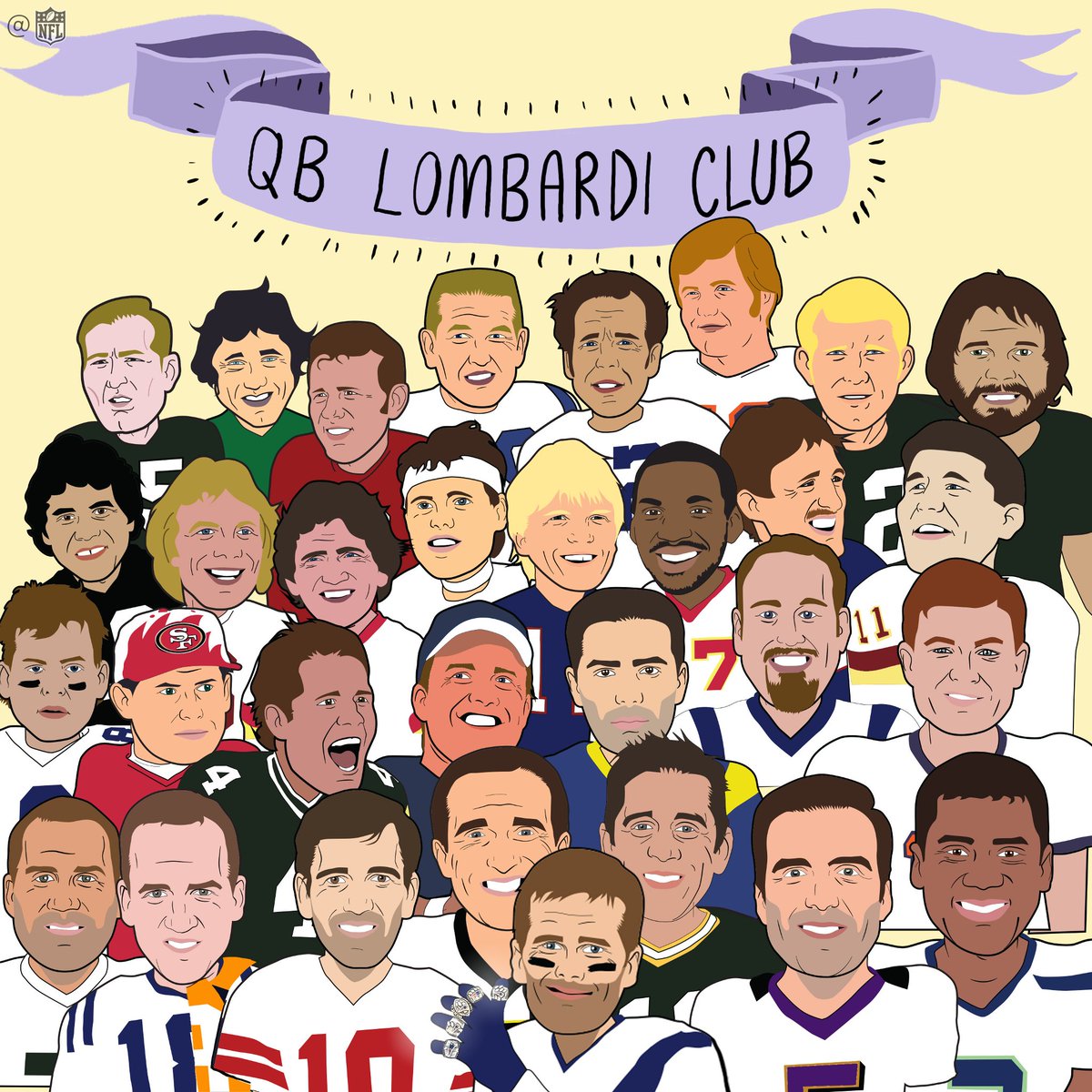Congrats to Tom Brady, a 5x member of the Lombardi QB Club! SB51 NFL
