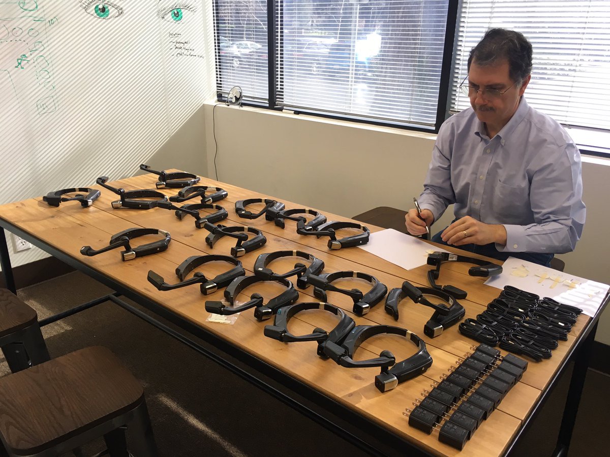 realwearinc's tweet photo. From doing the #industrialdesign for the HMT-1, to building a delicious #donutwall for #RWSummit, there's nothing Stephen Pombo can't do! https://t.co/RGnyb4tQwt
