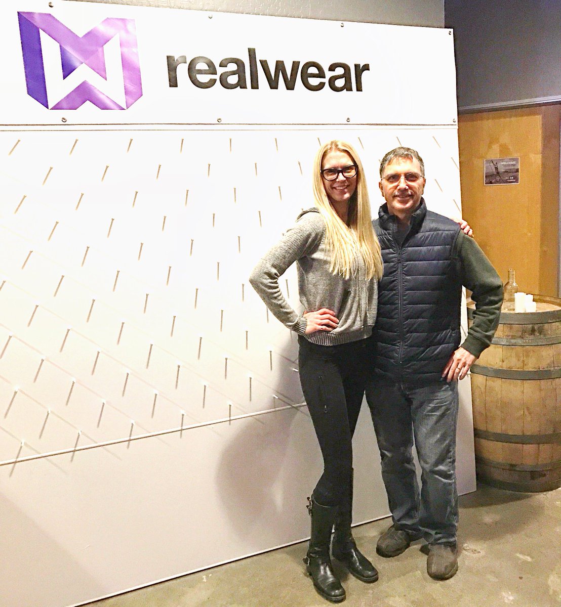 realwearinc's tweet photo. From doing the #industrialdesign for the HMT-1, to building a delicious #donutwall for #RWSummit, there's nothing Stephen Pombo can't do! https://t.co/RGnyb4tQwt