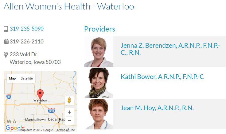 Allen Women’s Health Center in Waterloo is concerned about the loss of funding in SF2. They… senate.iowa.gov/senator/dotzle…