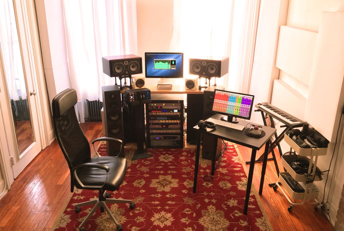 Studio cleaning today. Everything is in order... for now! 🙃 #sounddesign #musicproducer #MusicMonday