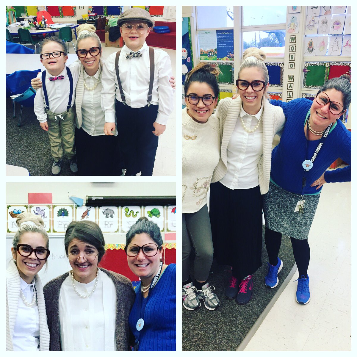 MrsGoodrich3's tweet photo. We dressed up like we were 100 years old for the 100th day of school at Kairos! My team members and kiddos did such a great job! #kpsva https://t.co/XT7Rn0JN3w