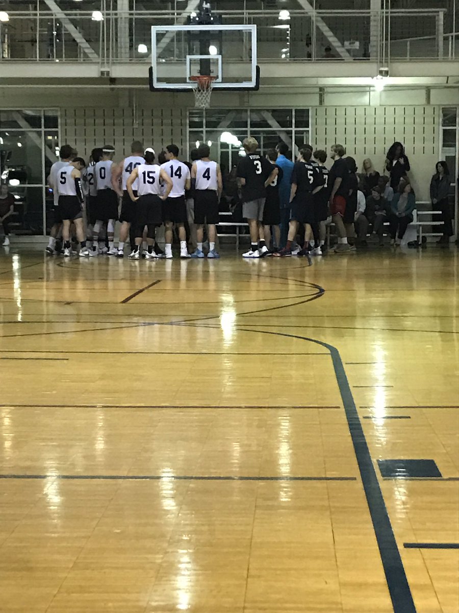 fcc_saints's tweet photo. Both teams being congratulated before tip off on a great season but there can only be one champion #saintstrength https://t.co/K7t9HEoCLp
